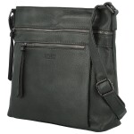 Stylová dámská koženková crossbody kabelka Orniva, tmavě šedá