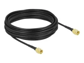 DeLock SMA (M) - SMA (M) kabel černý / Anténní kabel / LMR100 / 10 m / zlacené konektory (90471)