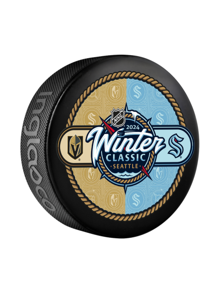 Inglasco / Sherwood Puk Winter Classic 2024 Seattle Match-Up Souvenir Collectors Puck