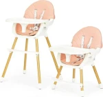 ECOTOYS Jídelní židlička 2v1 Růžová / od 6 měsíců (HA-004 PINK)