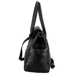 Luxusní dámská kožená kabelka na rameno Florentina, černá