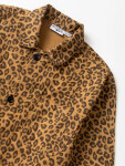 Service Works Patterned Easy Chef Shirt Brown Leopard L