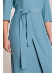 Šaty S396 zavazovací tyrkysově modré - Stylove M