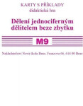 Sada kartiček M9 - dělení jednociferným dělitelem beze zbytku - Zdena Rosecká