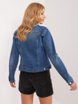 Tmavě modrá krátká džínová bunda