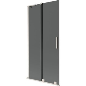 MEXEN/S - Velar L dvoukřídlá posuvná vanová zástěna 90 x 150, grafit, nikl kartáčovaný 896-090-003-41-97