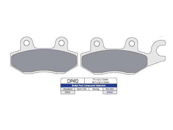 DP Brakes Brzdové destičky na Kawasaki KFX 700 2002-2009 Brzdové desky: Přední pravá