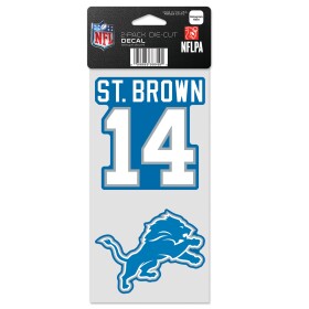 Samolepka Detroit Lions NFL Amon-Ra St. Brown #14 Player Set (2 ks)% 1 ks