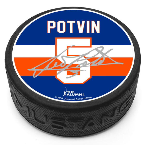 Mustang Puk New York Islanders NHL Alumni Puck - Potvin
