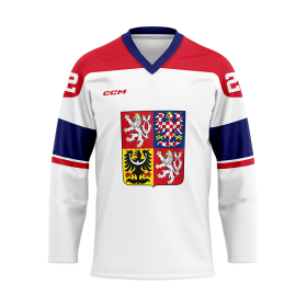 Fan dres Petr Mrázek CCM Česká republika - bílý Velikost: 2XL