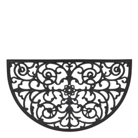 Chic Antique Gumová rohožka Filigree 75 cm, černá barva