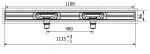 I-Drain - Linear 54 Nerezový sprchový žlab, délka 1100 mm, dvojsifonový s hydroizolací ID4M11002X1