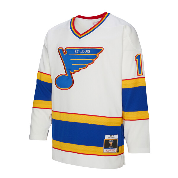Mitchell & Ness Pánský dres Brett Hull St. Louis Blues 1990 NHL White Jersey Velikost: XL