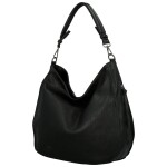 Trendy dámská koženková kabelka na rameno Elleame, černá