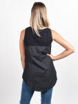 Alife and Kickin CARLAAK black denim dámská tílko - S