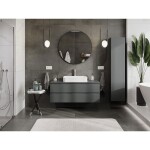 MEXEN/S - Orio koupelnová skříňka pod umyvadlo 120 cm s deskou, 2 zásuvky, grafit mat 91A10-12047-2-BFFC66