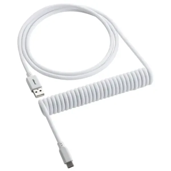 CableMod Classic Coiled Keyboard Cable USB-C - USB-A 1.5m Glacier White / Kabel pro klávesnici (CM-CKCA-CW-WW150WW-R)