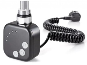 OLSEN SPA - Topná tyč BURGH s termostatem a časovačem - Barva topné tyče - Černá, Typ připojení - Kroucený kabel, Výkon topné tyče - 800 W RDOHT280014