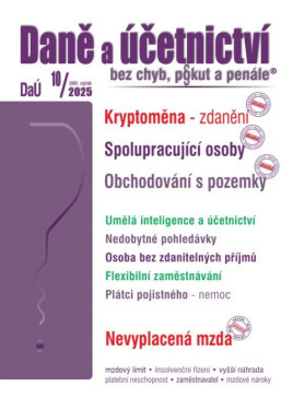 DaÚ 10/2025 Kryptoměna – zdanění