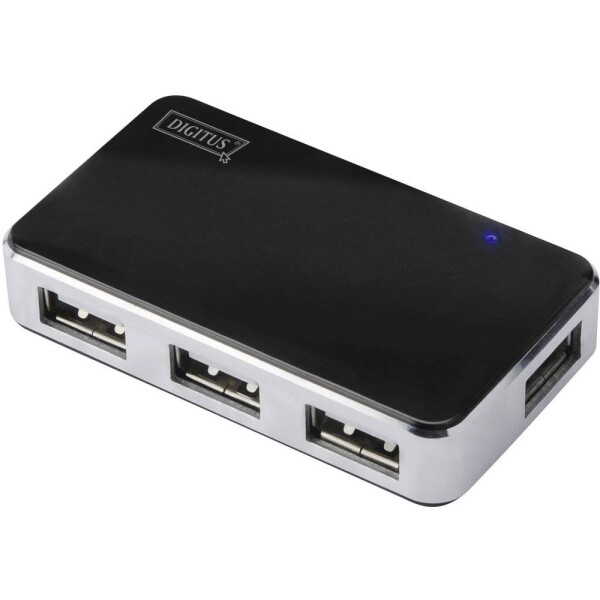 Digitus DA-70220 4 porty USB 2.0 hub černá, stříbrná