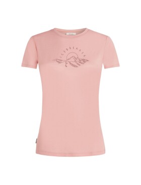 Dámské merino tričko s krátkým rukávem ICEBREAKER Wmns 150 Tech Lite SS Tee Sunrise Sumit, Blush velikost: M