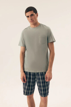 PÁNSKÉ PYŽAMO DEXTER 42617 SS25 olivový 3XL