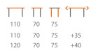 Jídelní stůl Moris Barva korpusu: Třešeň, Rozměry: 110 cm + 35 cm, Hloubka: 70 cm