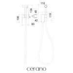 CERANO - Bidetová podomítková baterie Zenira - chrom CER-B10003