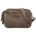 Stylová dámská koženková crossbody kabelka Ariona, béžová