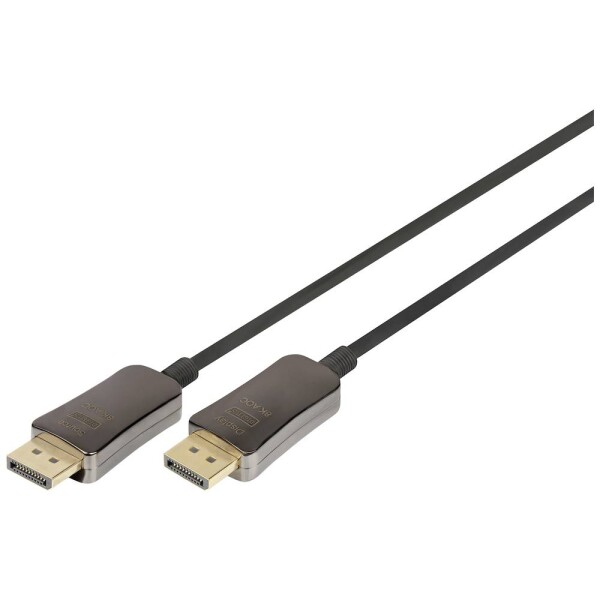 Digitus DisplayPort / optické vlákno kabel Konektor DisplayPort, Konektor DisplayPort 15.00 m černá AK-340107-150-S 8K UHD Kabel DisplayPort