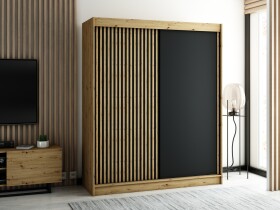 Šatní skříň Abi Lamelo Barva korpusu: Dub artisan, Rozměry: 200 cm