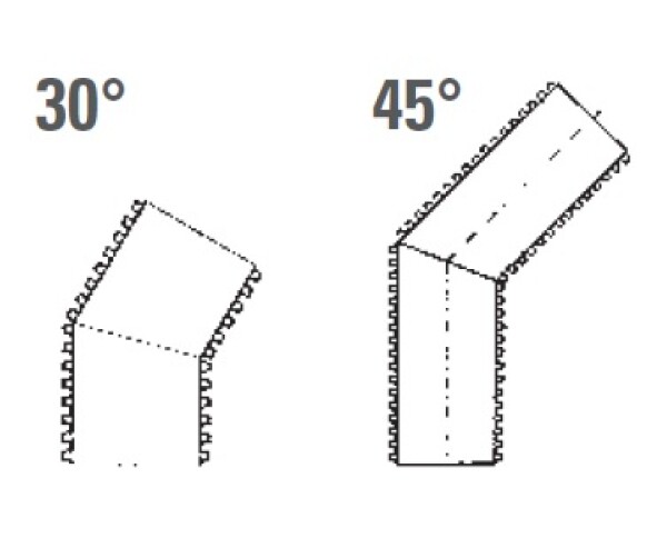 MIDAS Korugované koleno PE DN 465 - 45°, bezhrdlé, bez těsnění