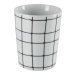 Spirella kelímek na zubní kartáčky bílo-černý / porcelán (7610583200105)