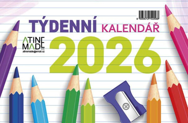 Kalendář 2026 Týdenní, stolní, týdenní, 15 x 22,5 cm