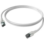 Easylan CP1KWBWBW0030 RJ45 síťové kabely, propojovací kabely CAT 6A S/FTP 3.00 m bílá dvoužilový stíněný, bez halogenů, samozhášecí 1 ks