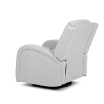 TV a relaxační křeslo, manuální polohování, potah stříbrná látka v dekoru kůže