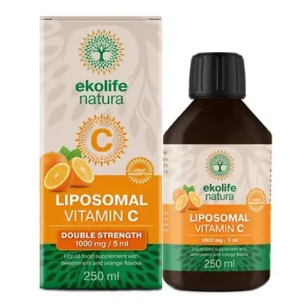 Ekolife Natura Liposomal Vitamin C 1000 mg 250 ml pomeranč (Lipozomální vitamín C) (17723)