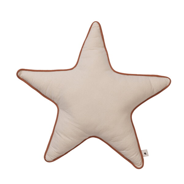Ferm Living Dekorativní polštář Star Undyed 48 cm, krémová barva, textil