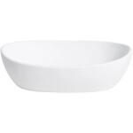 CERANO - Umyvadlo z litého mramoru Persea - na desku - bílá matná - 50x32 CER-WB23