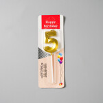 Dortová svíčka zlatá č.5