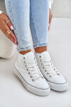 Zateplené dámské tenisky na platformě OO274A473 bílé 41