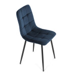 Jídelní židle, modrá, sametová látka, CT-281 BLUE4