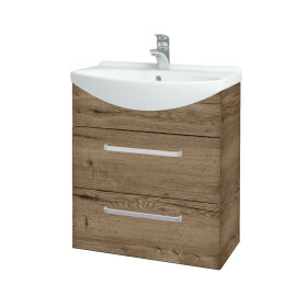 Dřevojas - Umyvadlová skříňka TAKE IT SZZ2 65 - D21 Tobacco / Úchytka T01 / D21 Tobacco 279097A