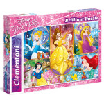 Clementoni Puzzle Briliant - Princezny 104 dílků