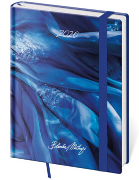 Diář 2026 týdenní B6 Vario - Matragi Blue s gumičkou