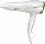 ECG VV 2200 zlatábílá / fén na vlasy / 2200W / 3 teploty / 2 rychlosti / koncentrátor / difuzér (341710654958)