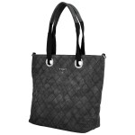 Trendy dámská koženková kabelka na rameno Priscila, černá