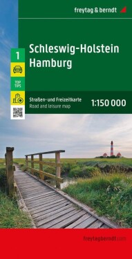 Šlesvicko-Holštýnsko - Hamburk 1:150 000 / mapa ulic a volného času