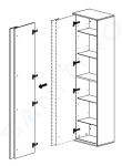 RAVAK Step skříňka mm, bílá/ořech