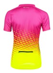 Dres FORCE MTB ANGLE dámský, krátký rukáv, růžovo-fluo